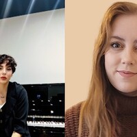 Image of Rona, a dark haired woman, on the left and Billie, a red haired woman, on the right.